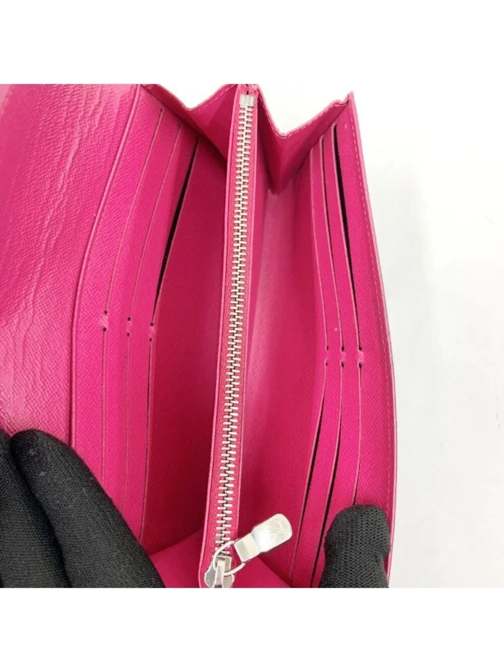 Louis Vuitton Epi Portefeuille Sarah Bifold Wallet Black Pink
